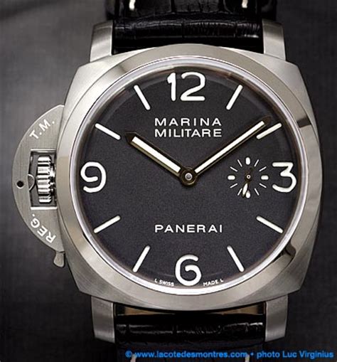 montre italienne panerai prix|panerai marina militare watch.